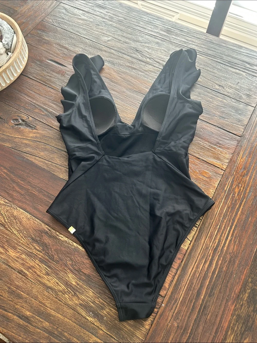 summersalt Black V-Neck One-Piece Swimsuit